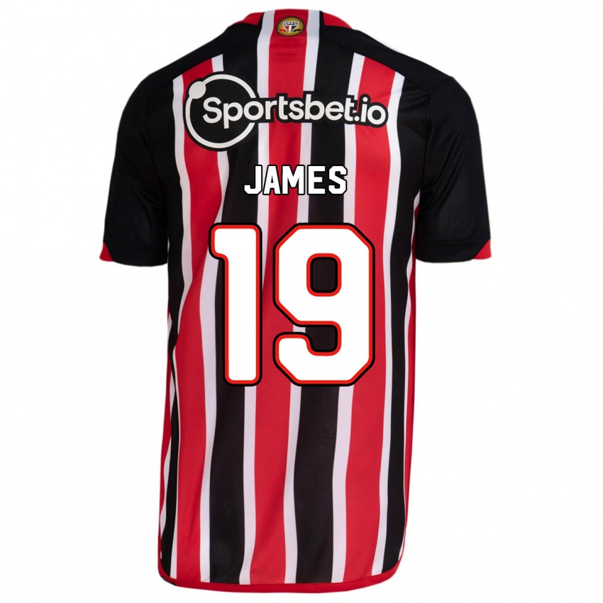 Damen James Rodriguez #19 Blau Rot Auswärtstrikot Trikot 2023/24 T-Shirt Österreich