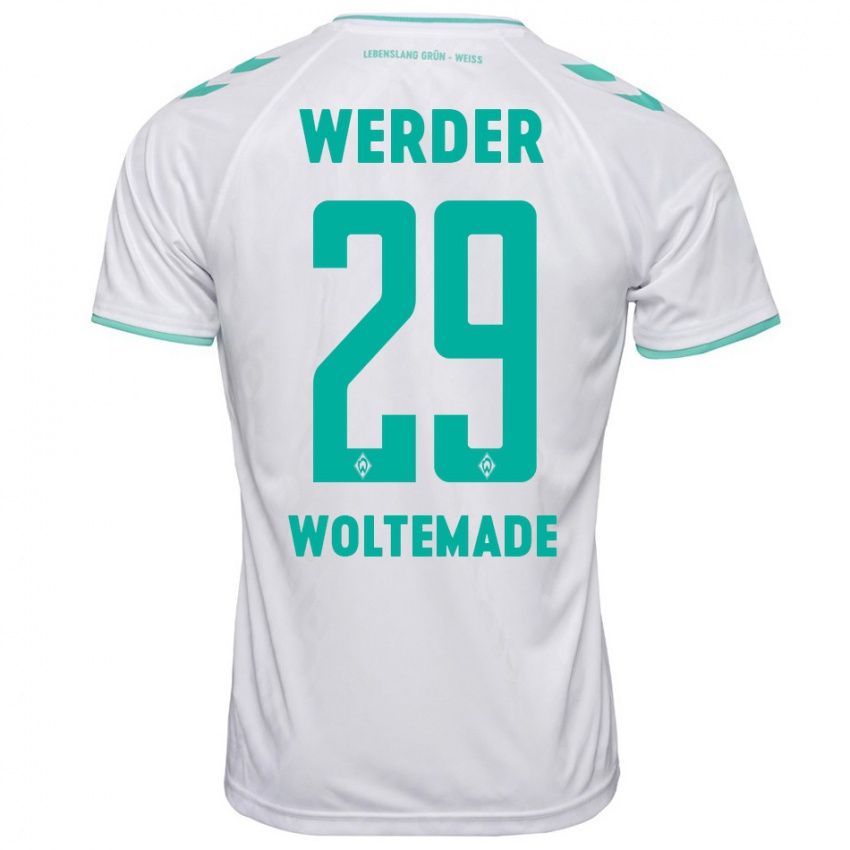 Damen Nick Woltemade #29 Weiß Auswärtstrikot Trikot 2023/24 T-Shirt Österreich