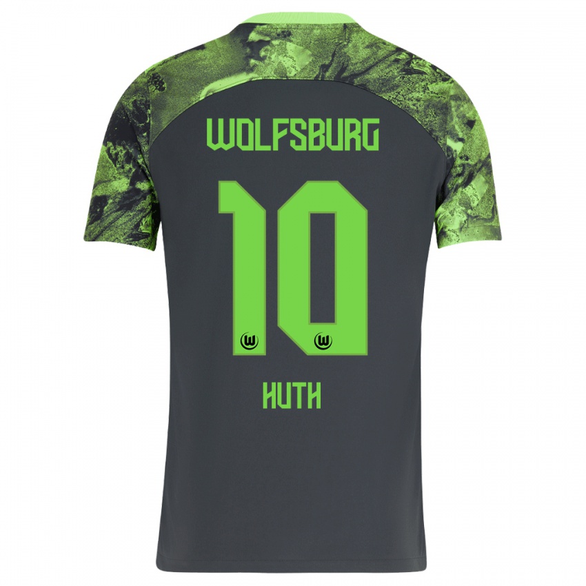 Damen Svenja Huth #10 Dunkelgrau Auswärtstrikot Trikot 2023/24 T-Shirt Österreich