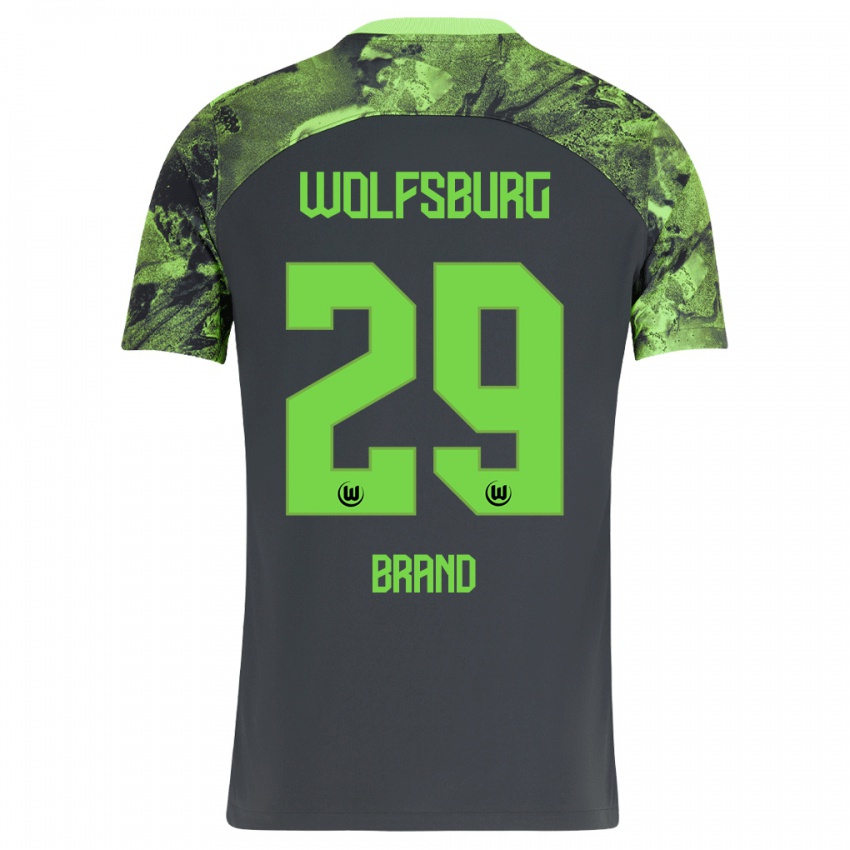 Damen Jule Brand #29 Dunkelgrau Auswärtstrikot Trikot 2023/24 T-Shirt Österreich