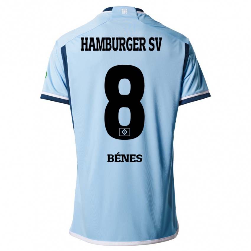 Damen Laszlo Benes #8 Blau Auswärtstrikot Trikot 2023/24 T-Shirt Österreich