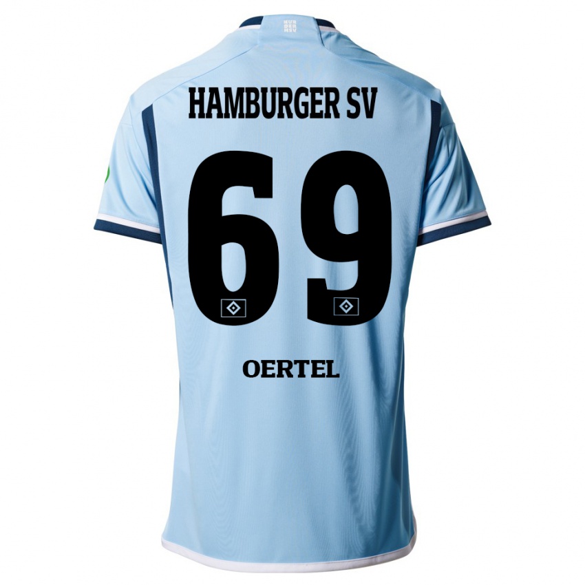 Damen Jan Oertel #69 Blau Auswärtstrikot Trikot 2023/24 T-Shirt Österreich
