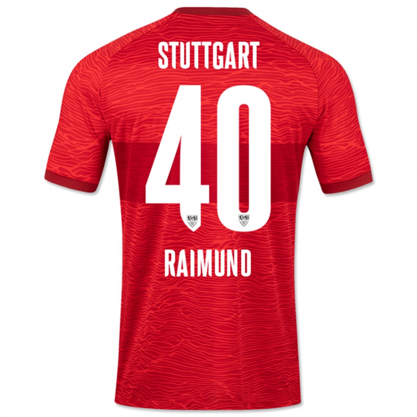 Damen Luca Raimund #40 Rot Auswärtstrikot Trikot 2023/24 T-Shirt Österreich