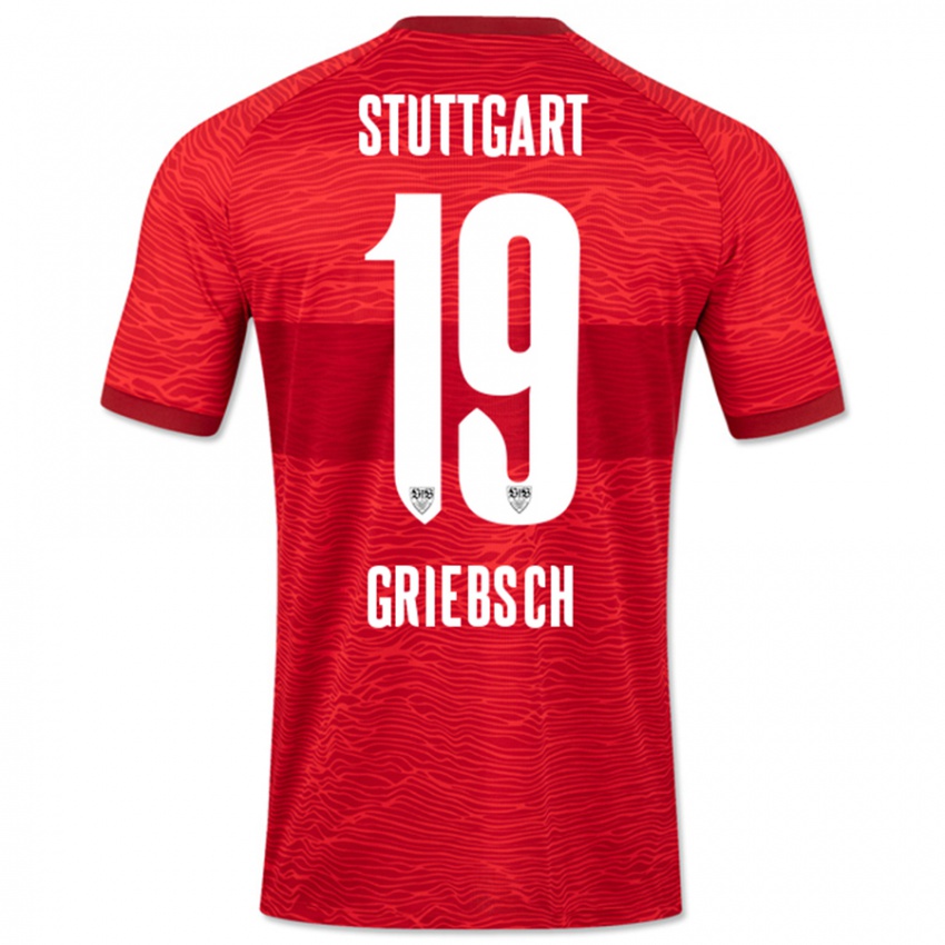 Damen Lukas Griebsch #19 Rot Auswärtstrikot Trikot 2023/24 T-Shirt Österreich