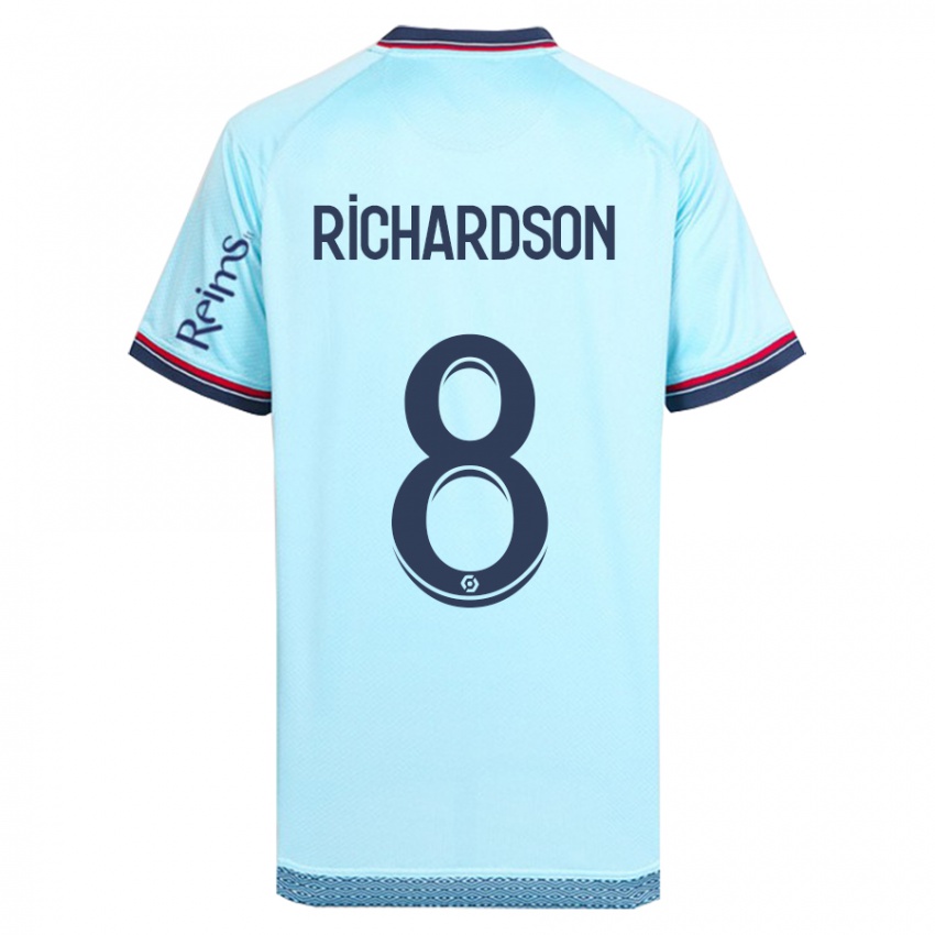 Damen Amir Richardson #8 Himmelblau Auswärtstrikot Trikot 2023/24 T-Shirt Österreich