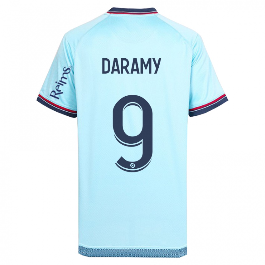 Damen Mohamed Daramy #9 Himmelblau Auswärtstrikot Trikot 2023/24 T-Shirt Österreich