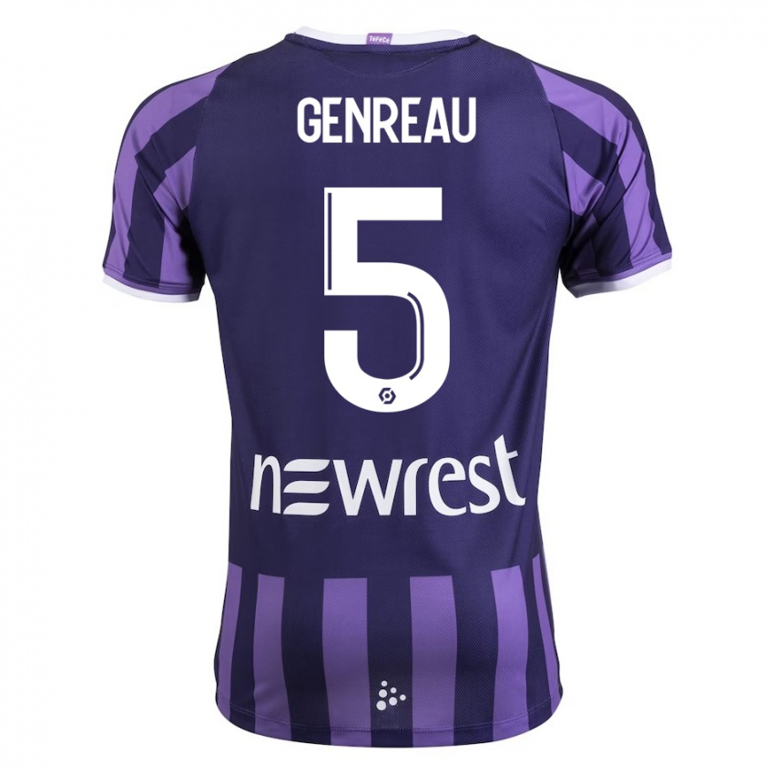 Damen Denis Genreau #5 Lila Auswärtstrikot Trikot 2023/24 T-Shirt Österreich