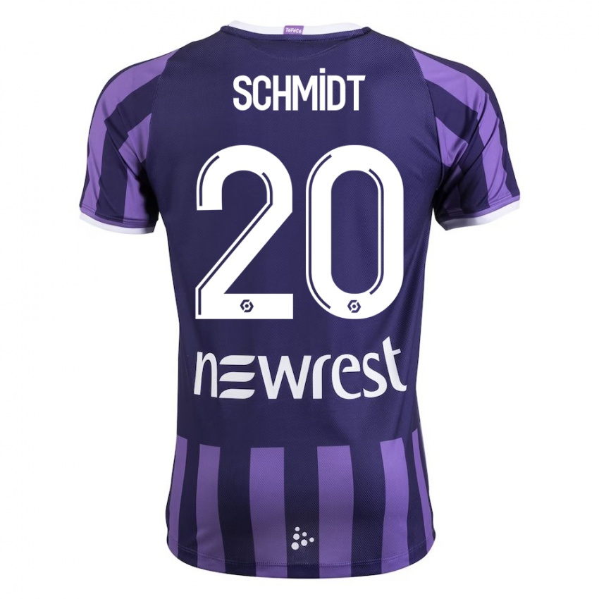 Damen Niklas Schmidt #20 Lila Auswärtstrikot Trikot 2023/24 T-Shirt Österreich