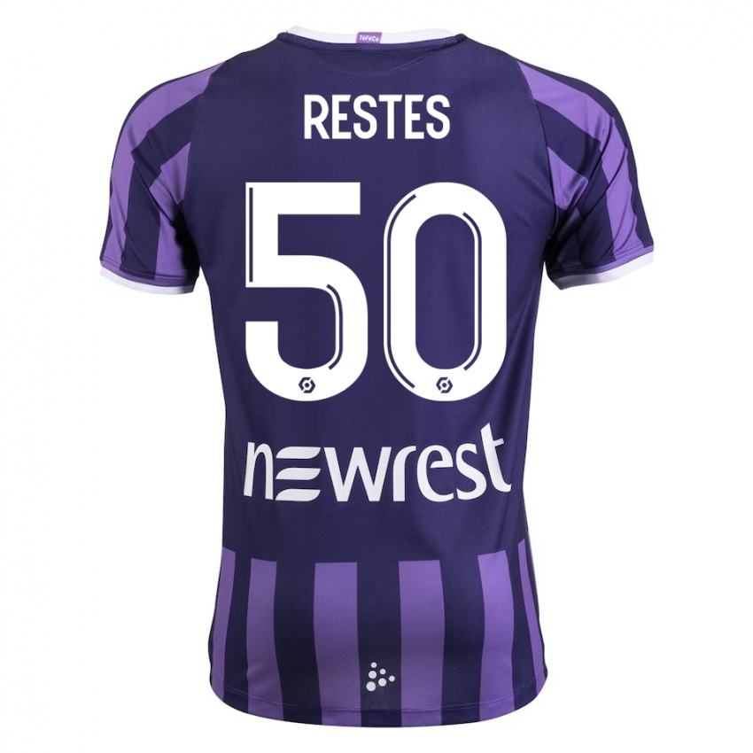 Damen Guillaume Restes #50 Lila Auswärtstrikot Trikot 2023/24 T-Shirt Österreich