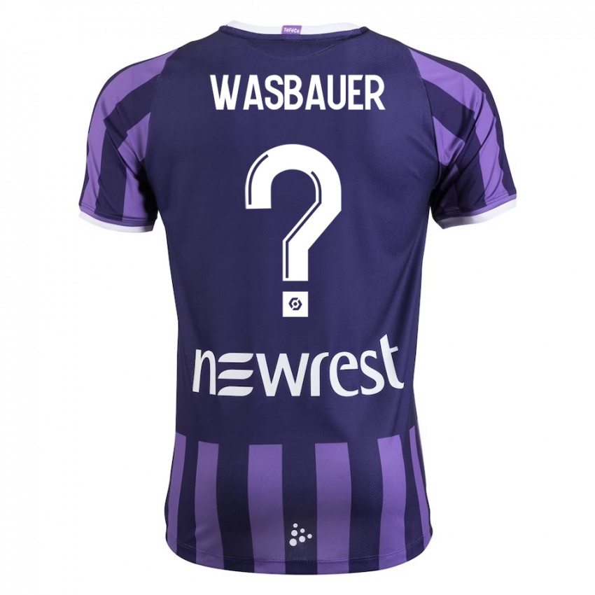 Damen Nicolas Wasbauer #0 Lila Auswärtstrikot Trikot 2023/24 T-Shirt Österreich