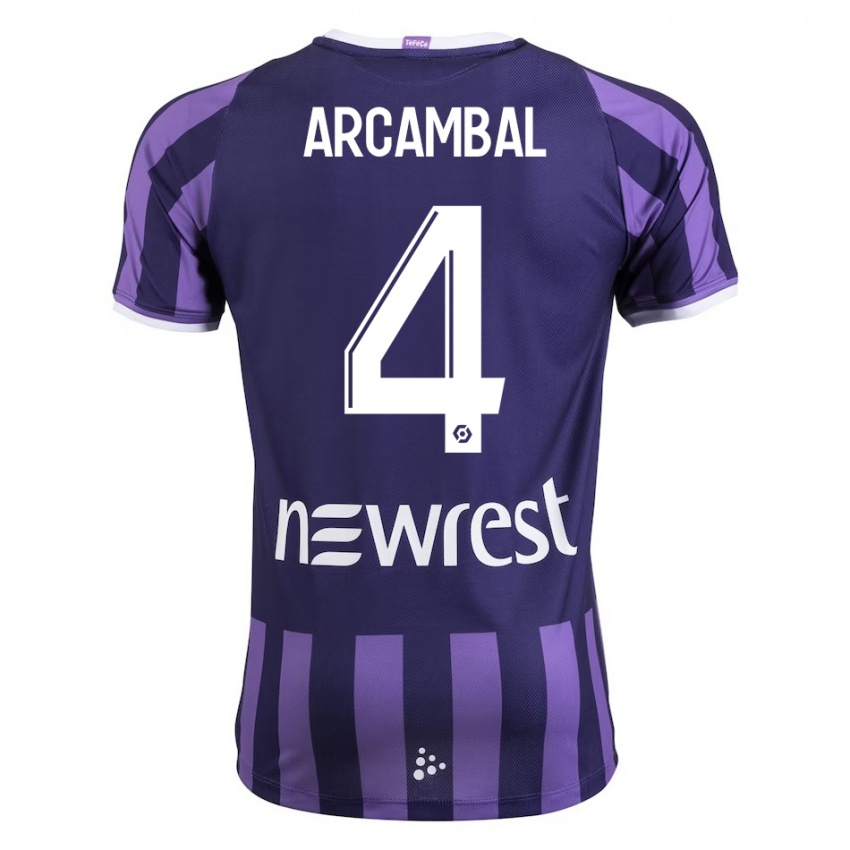 Damen Anais Arcambal #4 Lila Auswärtstrikot Trikot 2023/24 T-Shirt Österreich