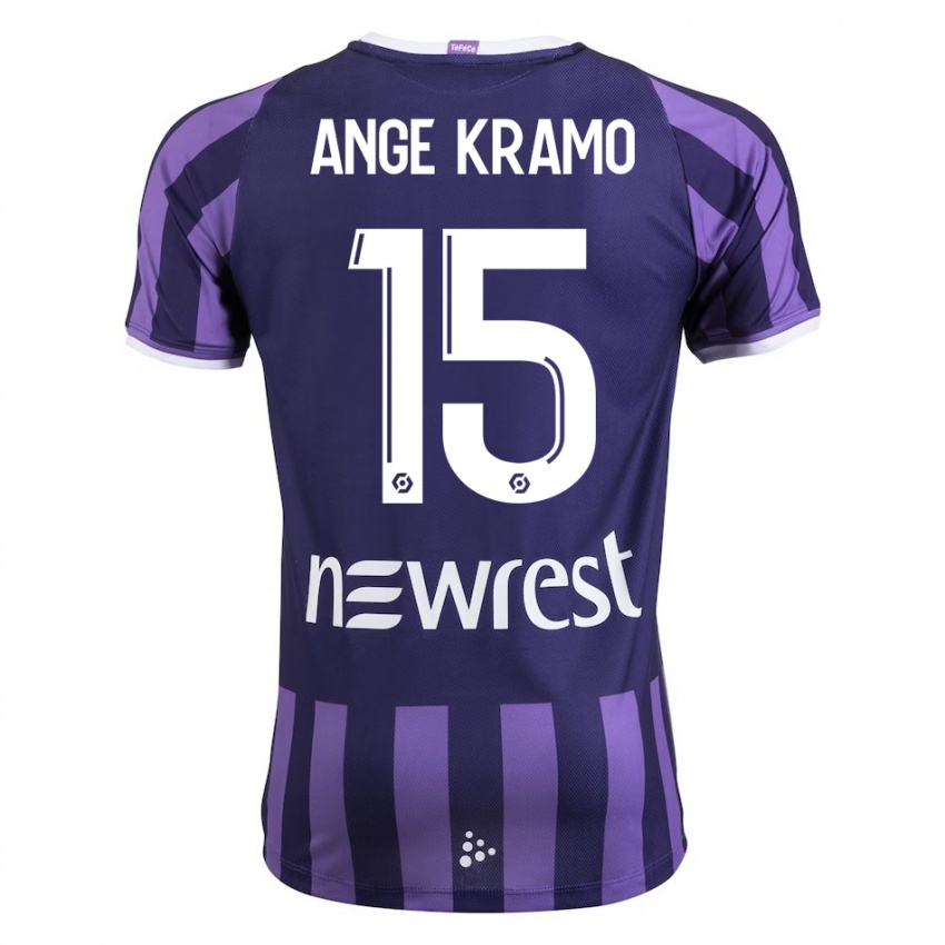 Damen Marie Ange Kramo #15 Lila Auswärtstrikot Trikot 2023/24 T-Shirt Österreich