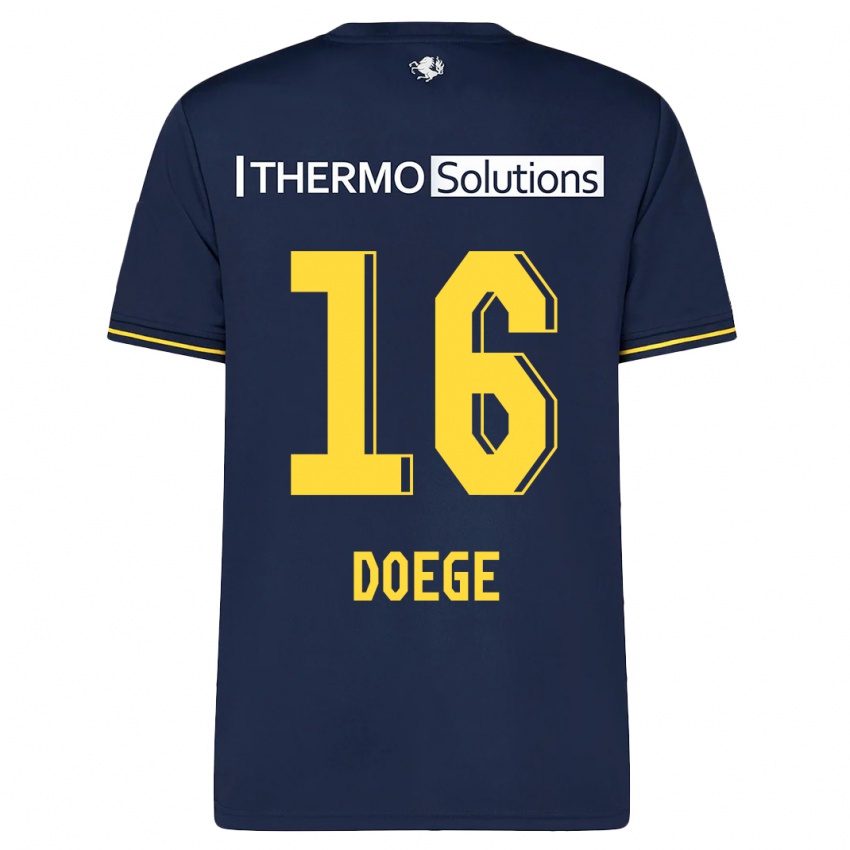 Damen Leonie Doege #16 Marine Auswärtstrikot Trikot 2023/24 T-Shirt Österreich