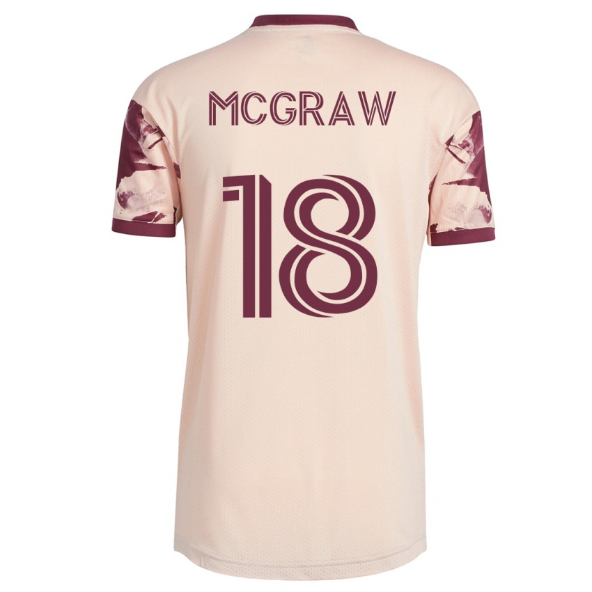 Damen Zac Mcgraw #18 Cremefarben Auswärtstrikot Trikot 2023/24 T-Shirt Österreich
