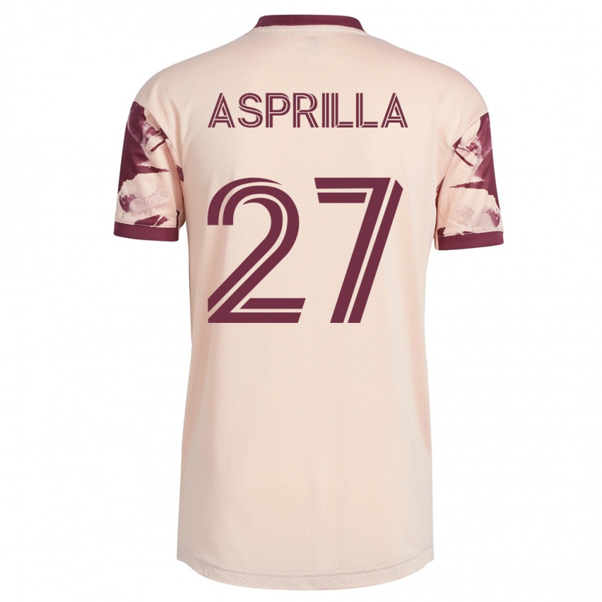 Damen Dairon Asprilla #27 Cremefarben Auswärtstrikot Trikot 2023/24 T-Shirt Österreich