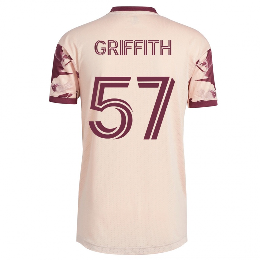 Damen Víctor Griffith #57 Cremefarben Auswärtstrikot Trikot 2023/24 T-Shirt Österreich