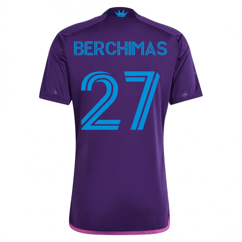 Damen Nimfasha Berchimas #27 Violett Auswärtstrikot Trikot 2023/24 T-Shirt Österreich