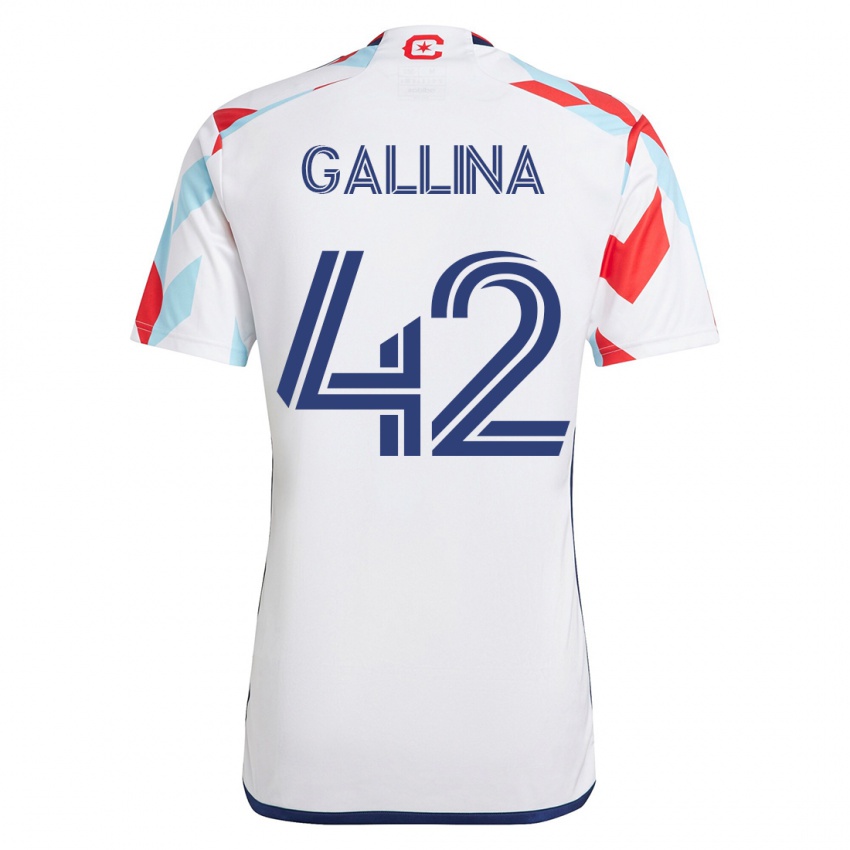 Damen Henrique Gallina #42 Weiß Blau Auswärtstrikot Trikot 2023/24 T-Shirt Österreich