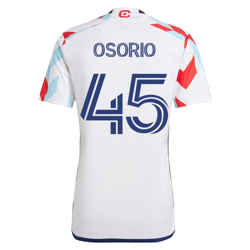 Damen Harold Osorio #45 Weiß Blau Auswärtstrikot Trikot 2023/24 T-Shirt Österreich