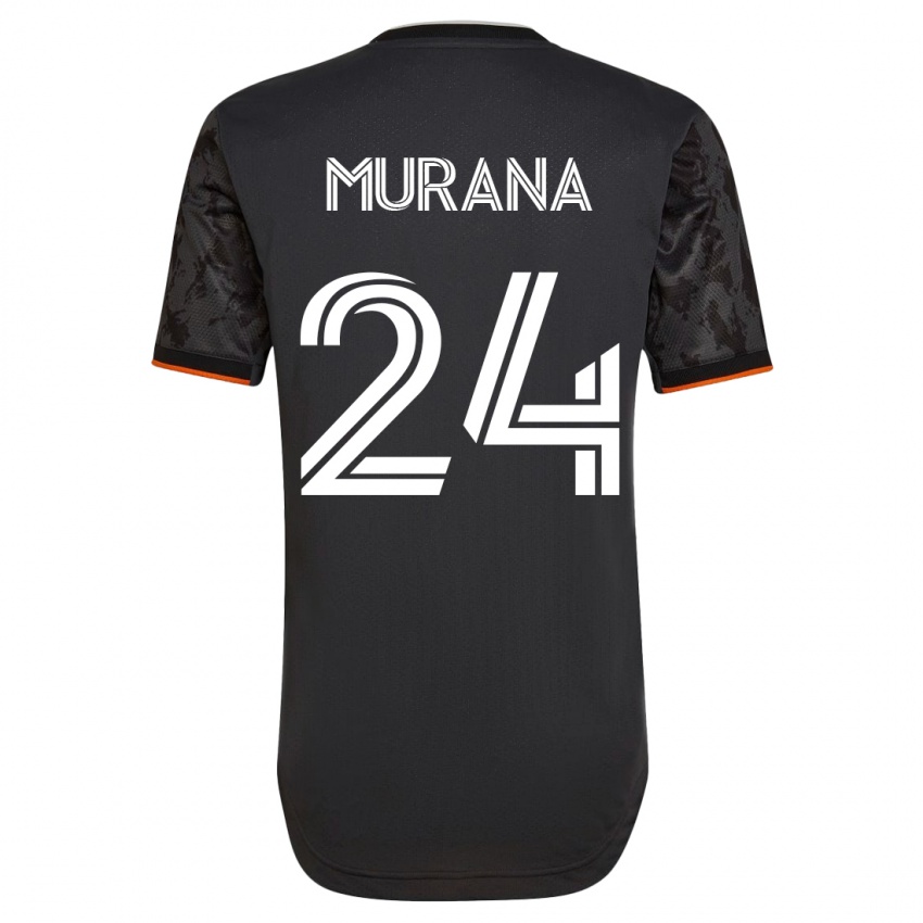 Damen Mujeeb Murana #24 Schwarz Auswärtstrikot Trikot 2023/24 T-Shirt Österreich