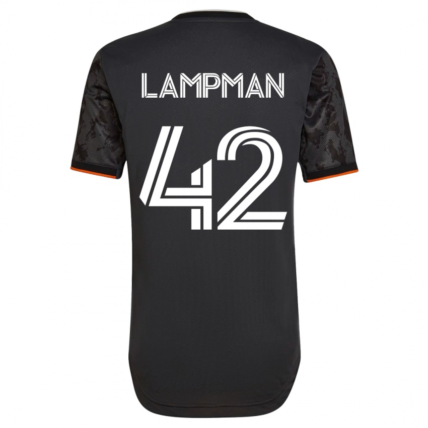 Damen Tate Lampman #42 Schwarz Auswärtstrikot Trikot 2023/24 T-Shirt Österreich