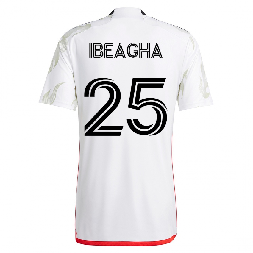 Damen Sebastien Ibeagha #25 Weiß Auswärtstrikot Trikot 2023/24 T-Shirt Österreich