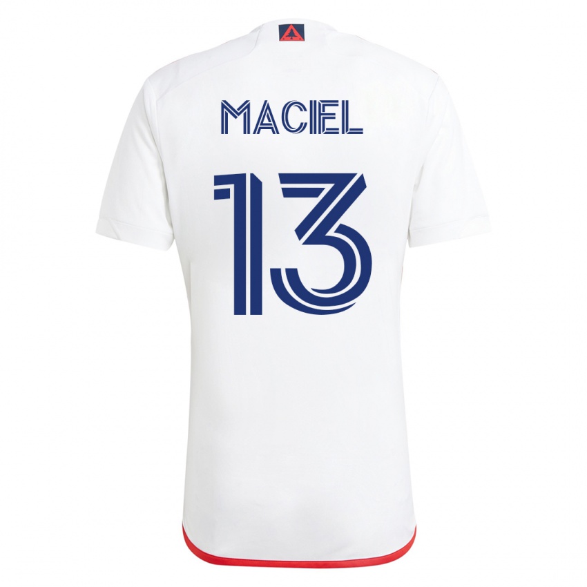 Damen Maciel #13 Weiß Rot Auswärtstrikot Trikot 2023/24 T-Shirt Österreich