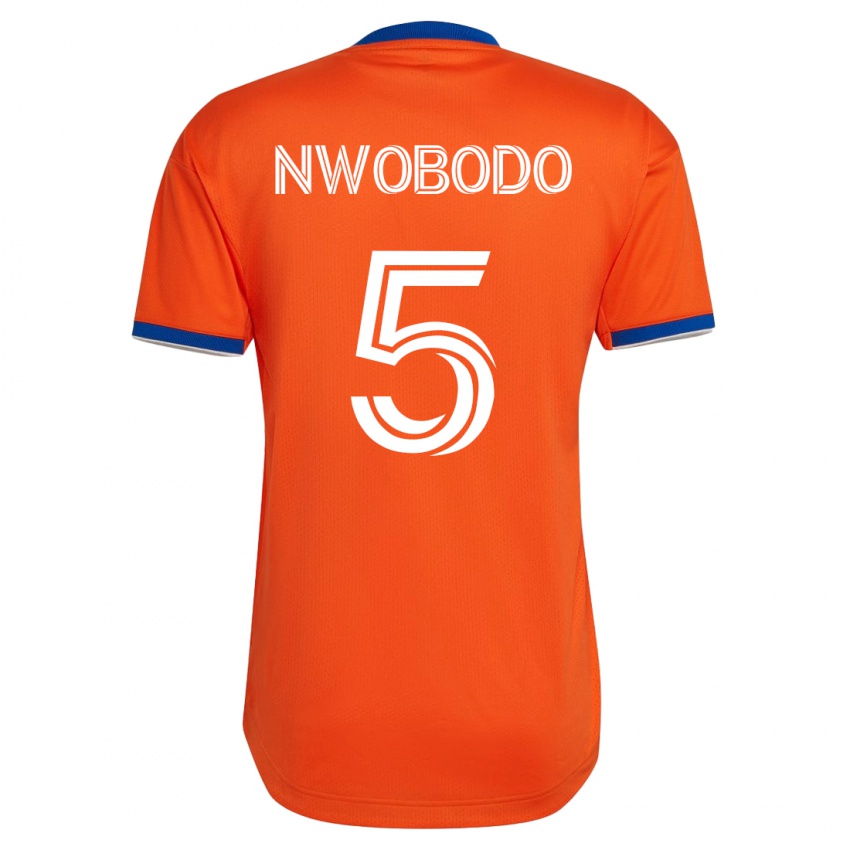 Damen Obinna Nwobodo #5 Weiß Auswärtstrikot Trikot 2023/24 T-Shirt Österreich