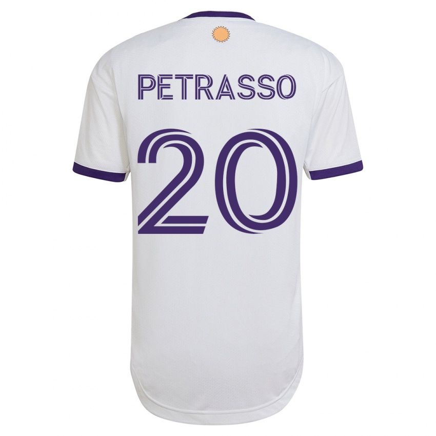 Damen Luca Petrasso #20 Weiß Auswärtstrikot Trikot 2023/24 T-Shirt Österreich