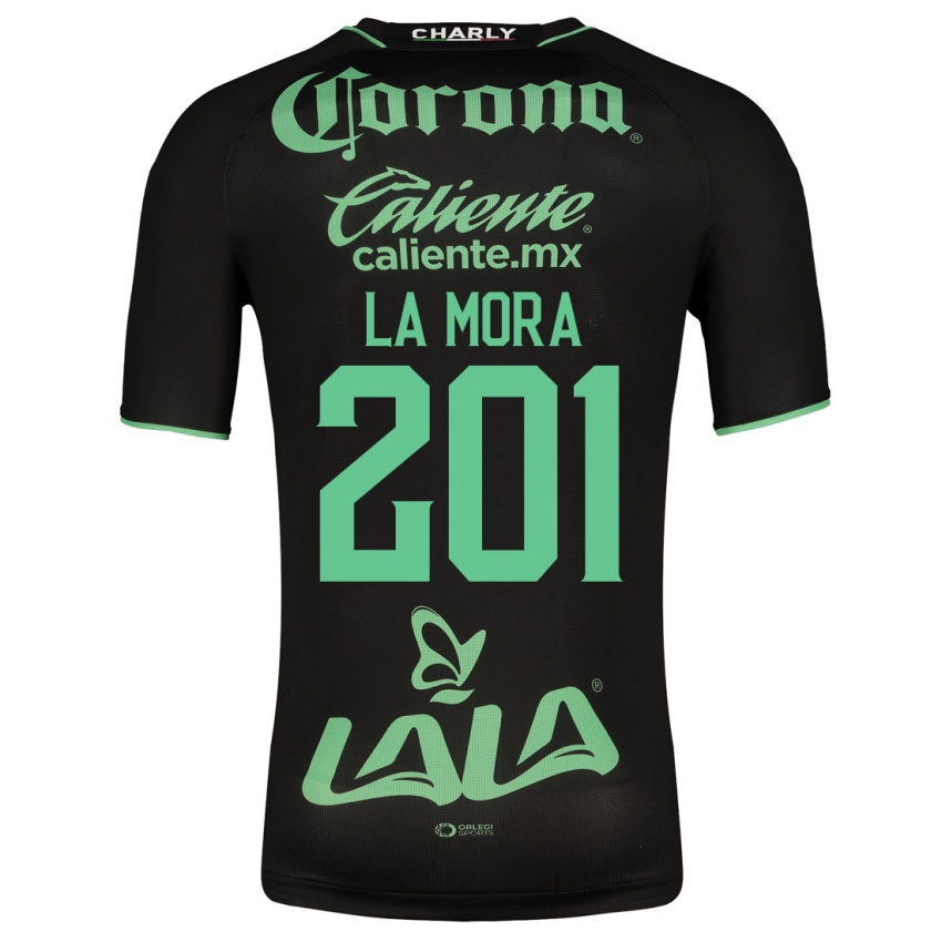 Damen Luis De La Mora #201 Schwarz Auswärtstrikot Trikot 2023/24 T-Shirt Österreich