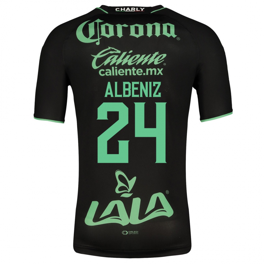 Damen Maika Albeniz #24 Schwarz Auswärtstrikot Trikot 2023/24 T-Shirt Österreich