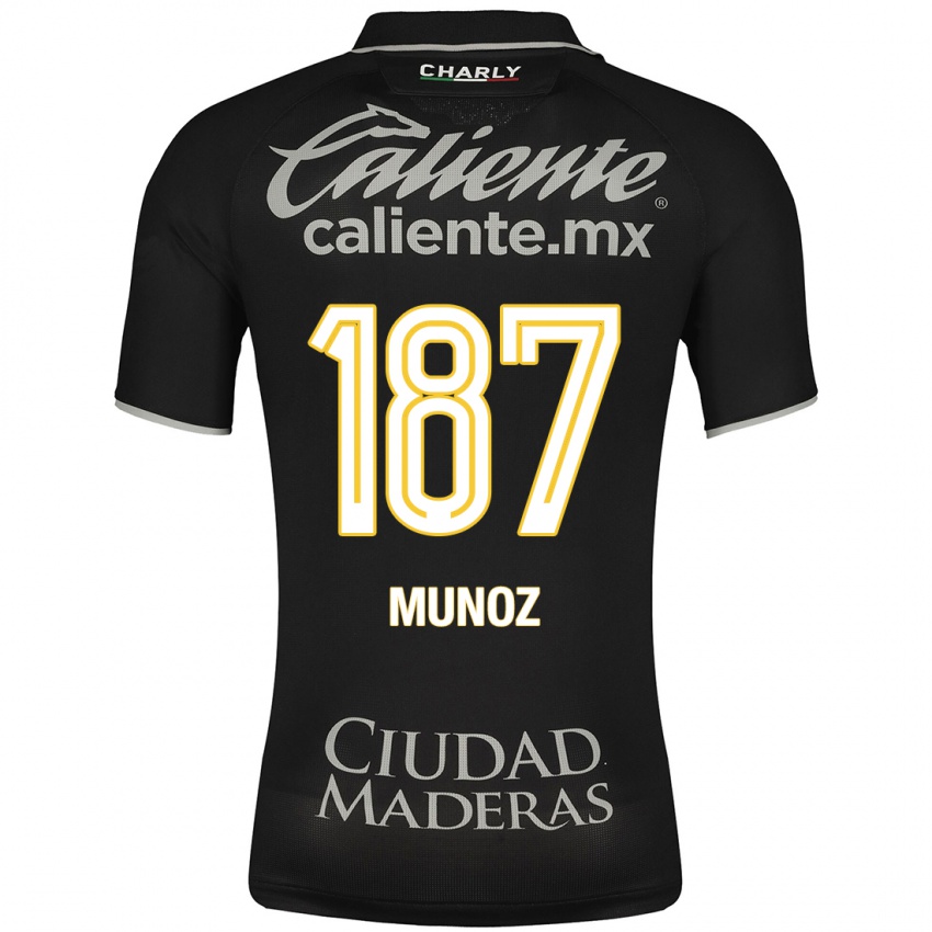 Damen Diego Muñoz #187 Schwarz Auswärtstrikot Trikot 2023/24 T-Shirt Österreich
