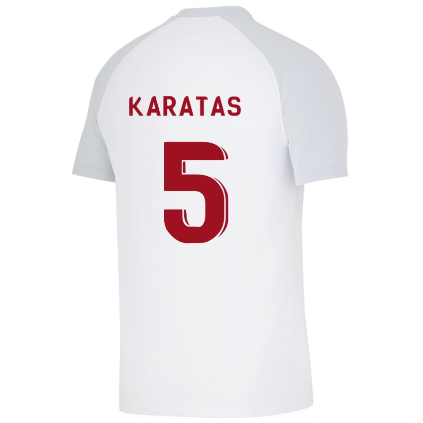 Damen Eda Karataş #5 Weiß Auswärtstrikot Trikot 2023/24 T-Shirt Österreich