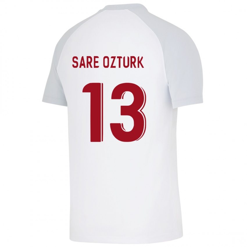 Damen Fatma Sare Öztürk #13 Weiß Auswärtstrikot Trikot 2023/24 T-Shirt Österreich