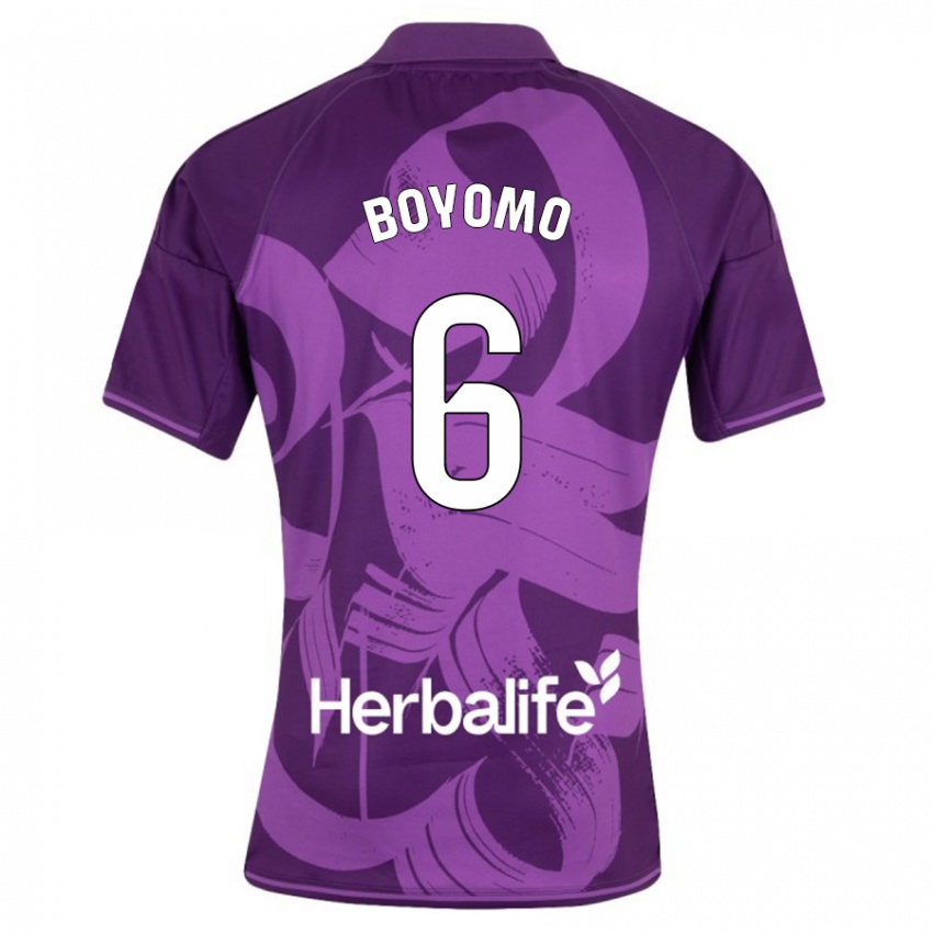 Damen Enzo Boyomo #6 Violett Auswärtstrikot Trikot 2023/24 T-Shirt Österreich