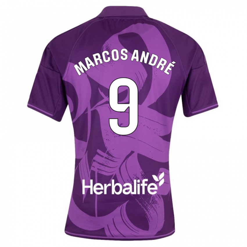 Damen Marcos André #9 Violett Auswärtstrikot Trikot 2023/24 T-Shirt Österreich