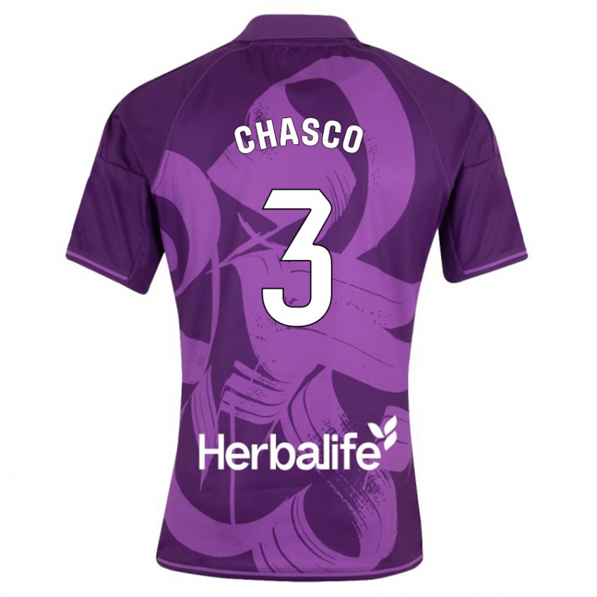 Damen Raúl Chasco #3 Violett Auswärtstrikot Trikot 2023/24 T-Shirt Österreich