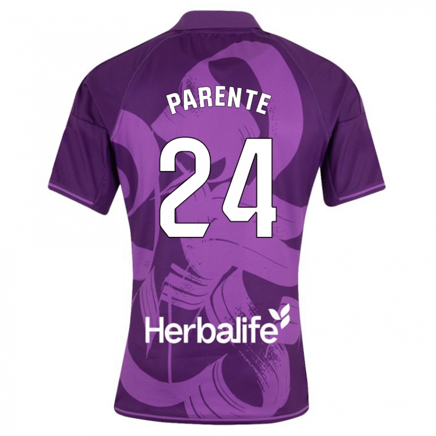 Damen Iago Parente #24 Violett Auswärtstrikot Trikot 2023/24 T-Shirt Österreich