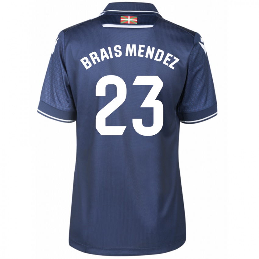 Damen Brais Mendez #23 Marine Auswärtstrikot Trikot 2023/24 T-Shirt Österreich