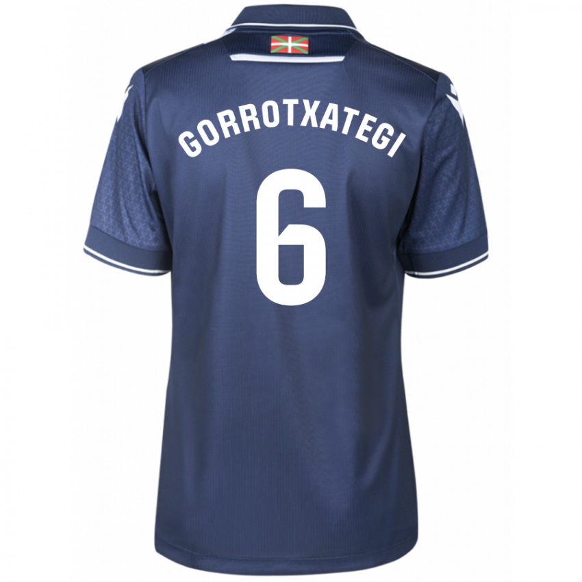 Damen Jon Gorrotxategi #6 Marine Auswärtstrikot Trikot 2023/24 T-Shirt Österreich