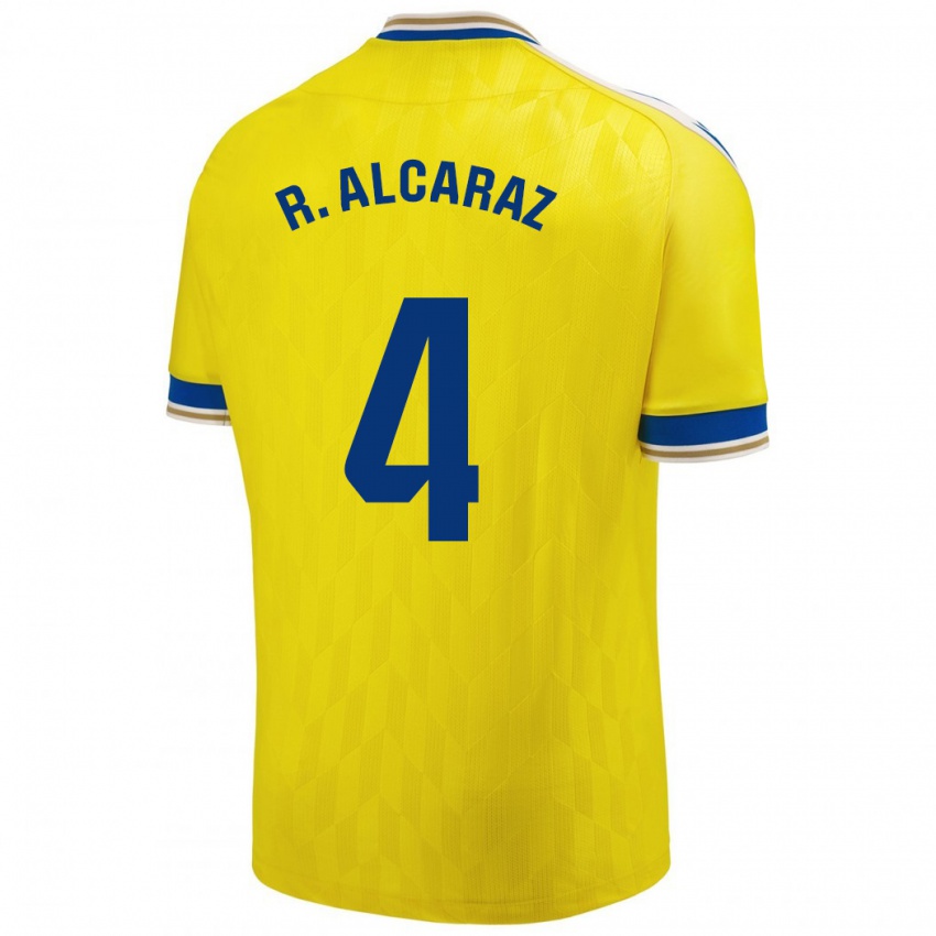 Kinder Rubén Alcaraz #4 Gelb Heimtrikot Trikot 2023/24 T-Shirt Österreich