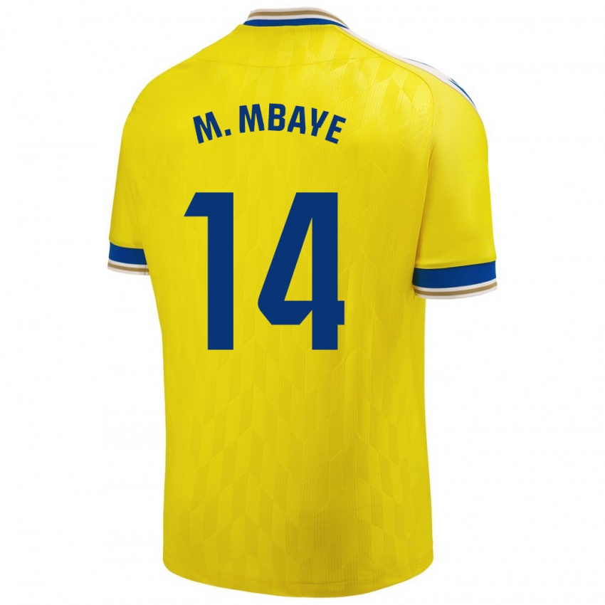 Kinder Momo Mbaye #14 Gelb Heimtrikot Trikot 2023/24 T-Shirt Österreich