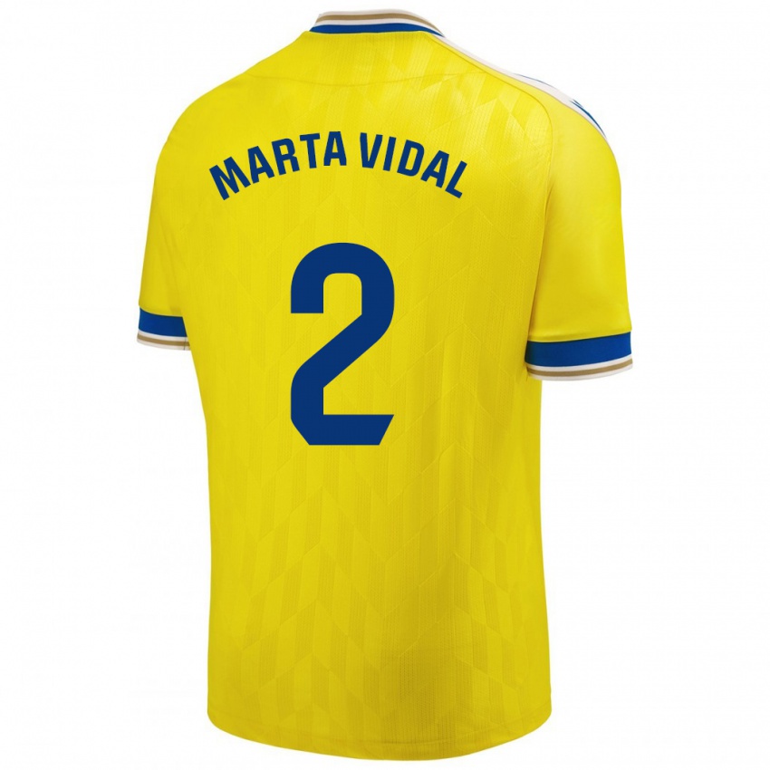 Kinder Marta Vidal Vela #2 Gelb Heimtrikot Trikot 2023/24 T-Shirt Österreich