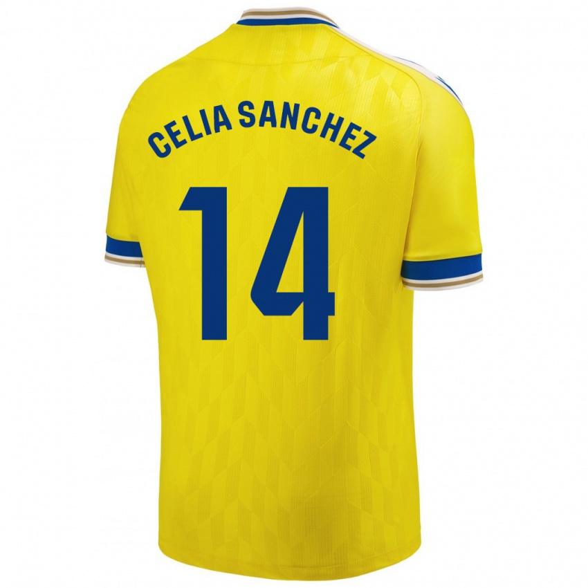 Kinder Celia Sánchez García #14 Gelb Heimtrikot Trikot 2023/24 T-Shirt Österreich