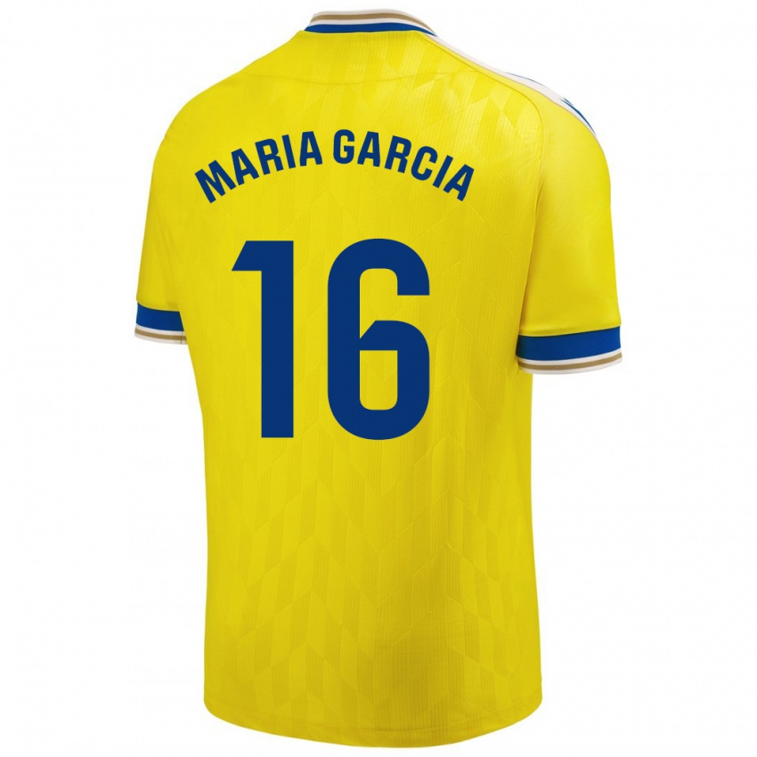 Kinder Maria García Fernández #16 Gelb Heimtrikot Trikot 2023/24 T-Shirt Österreich