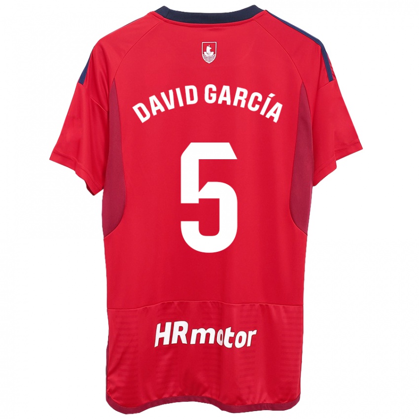 Kinder David García #5 Rot Heimtrikot Trikot 2023/24 T-Shirt Österreich