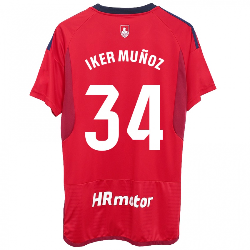 Kinder Iker Muñoz #34 Rot Heimtrikot Trikot 2023/24 T-Shirt Österreich