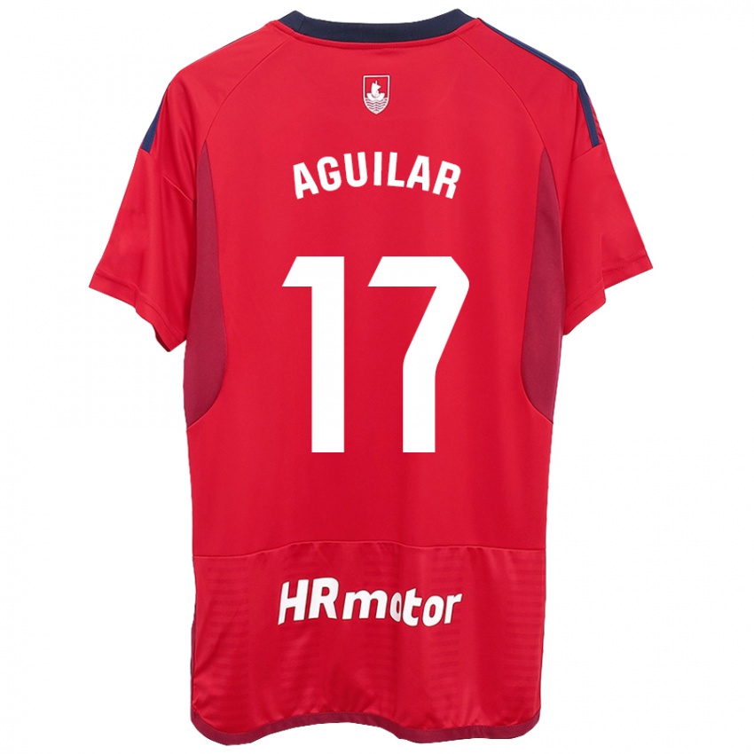 Kinder Eneko Aguilar #17 Rot Heimtrikot Trikot 2023/24 T-Shirt Österreich