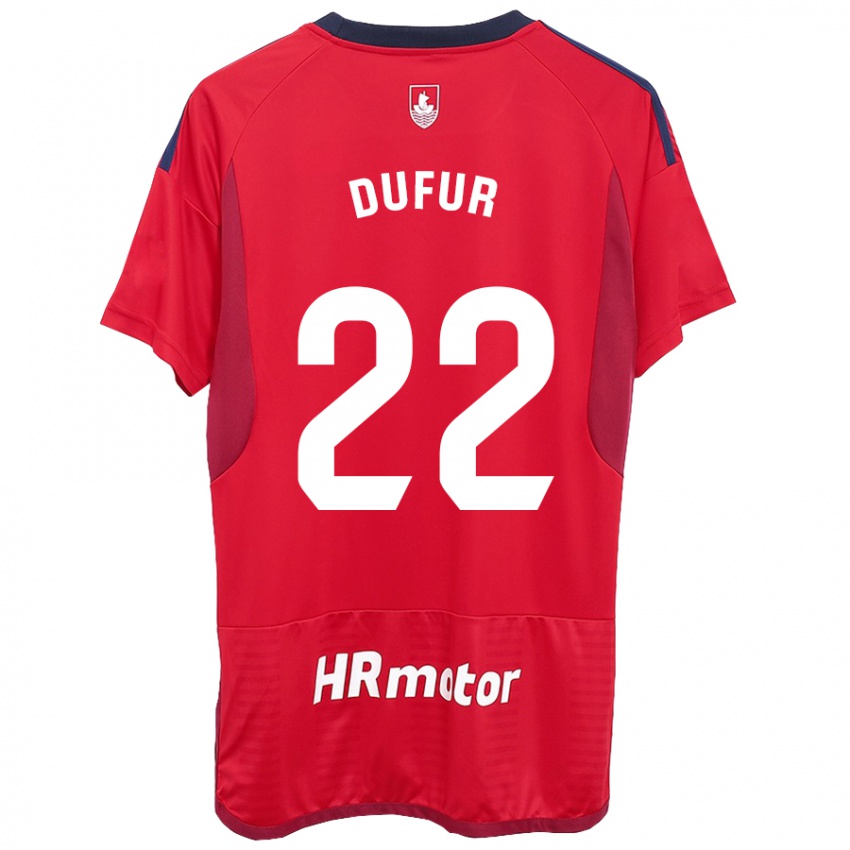 Kinder Ander Dufur #22 Rot Heimtrikot Trikot 2023/24 T-Shirt Österreich