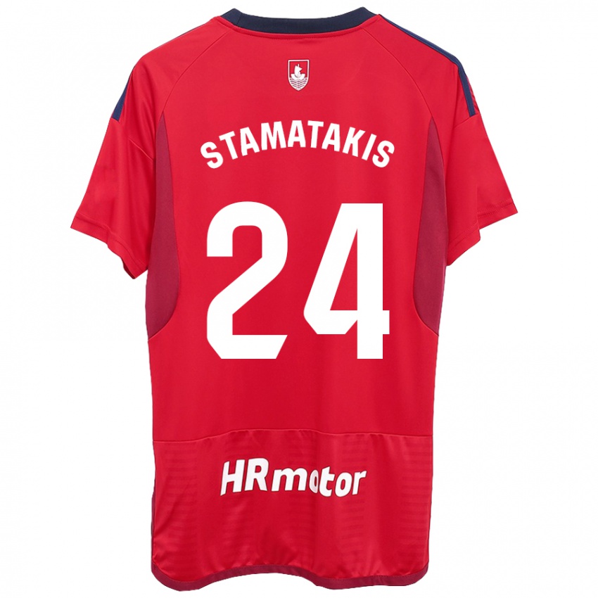 Kinder Dimitrios Stamatakis #24 Rot Heimtrikot Trikot 2023/24 T-Shirt Österreich